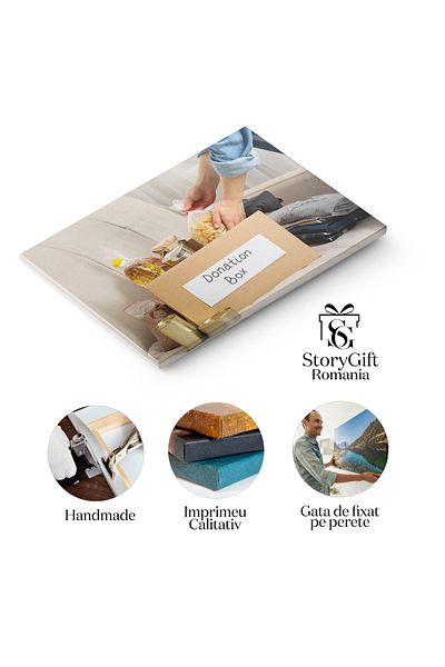 StoryGift Romania Tablou Canvas: Donarea Hainelor - Voluntariat, Reciclare, Generozitate