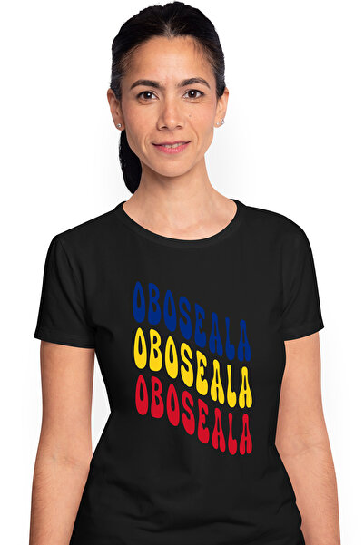 StoryGift Romania Tricou Femei Cuvantul Oboseala, in Culorile Steagului Roman...