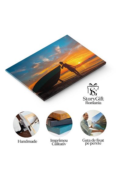 StoryGift Romania Tablou Canvas Caine Alb Mic, Rasa Husky Siberian, Husky, Caine, Siberian, Alb, 122