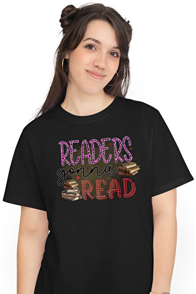 StoryGift Romania Tricou Femei cu mesajul "Readers gonna read", carte, ilustr...