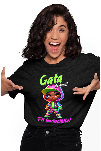 StoryGift Romania Tricou Femei Fata Stil Hip-Hop Text Esti Gata De Dans Motiv...