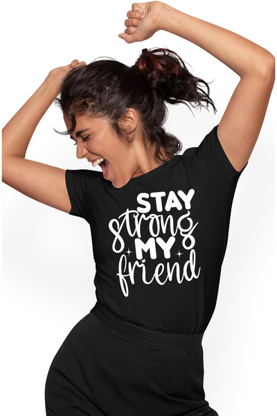 StoryGift Romania Tricou Femei cu mesaj care te indeamna sa ramai puternic in...