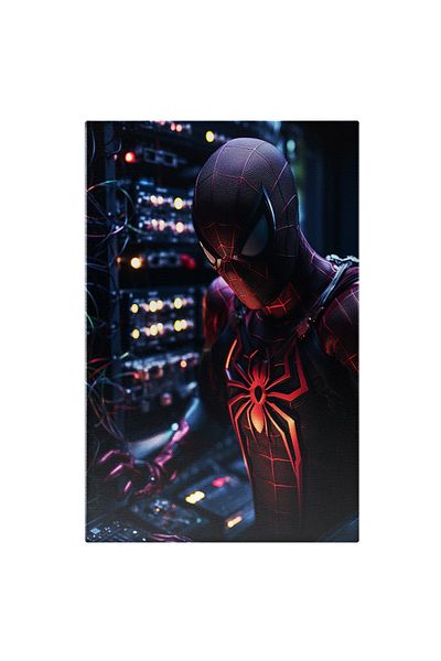StoryGift Romania Tablou Canvas: Spiderman Și Cabluri Electrice- Desen Pentru Copii Pictura Digitala