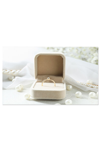 StoryGift Romania Tablou Canvas - Invitatie De Nunta, Bijuterii Pe Tesatura, ...