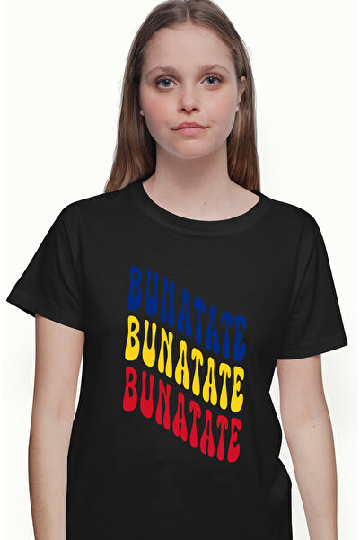 StoryGift Romania Tricou Femei Cuvantul Bunatate, in Culorile Steagului Roman...