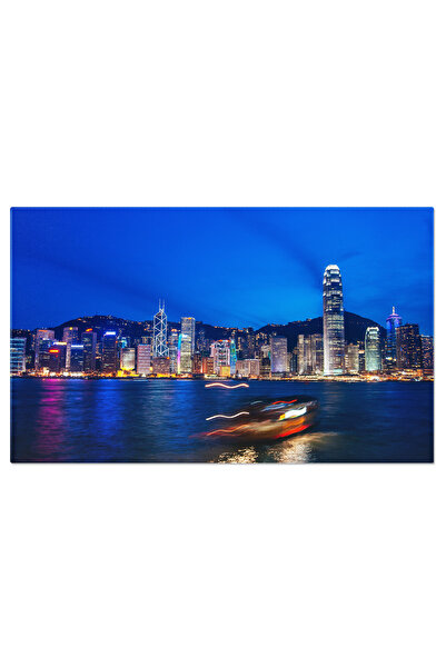 StoryGift Romania Tablou Canvas Silueta Hong Kong In Dupa-amiaza Tarzie, Ifc ...