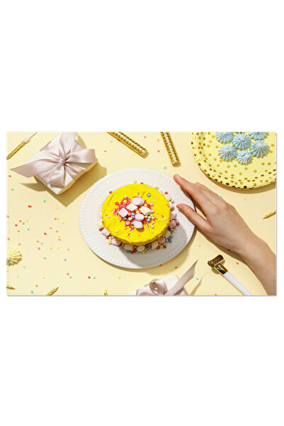 StoryGift Romania Tablou Canvas - Tort Festiv Pentru Bebelusi: Bucurie, Culoa...