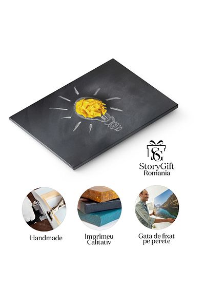 StoryGift Romania Tablou Canvas Concept Nou Sau Creativitate, Inspiratie, Inovatie, Plan, Idee 3286