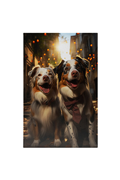 StoryGift Romania Tablou Canvas: Doi Catei Bucurosi Si Jucausi - Fotografie P...