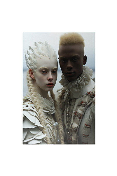 StoryGift Romania Tablou Canvas: Fotografie Cu O Fata Palida Si Un Baiat De C...