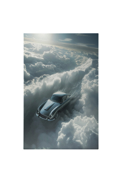 StoryGift Romania Tablou Canvas: Timpuri Vechi Mașina De Lux Alergând În Nori...