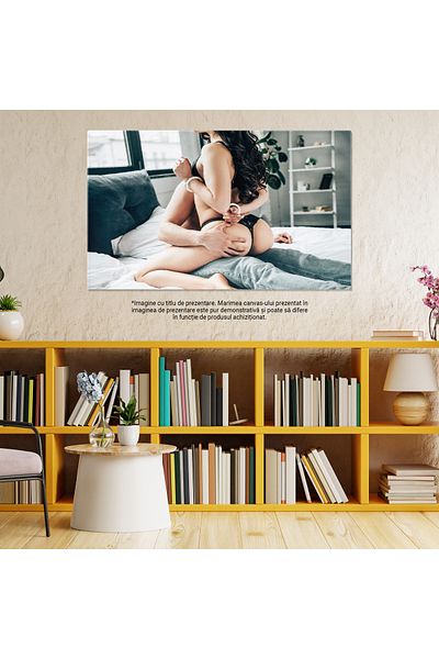StoryGift Romania Tablou Canvas - Cuplu Pasionat, Lenjerie Seducatoare, Atmosfera Intima, Dominanta