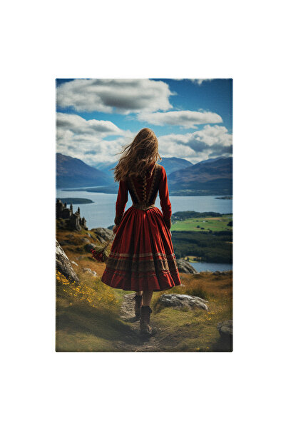 StoryGift Romania Tablou Canvas: Tanara Fata Cu Parul Lung Mergand Pe Poteca ...