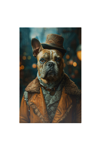 StoryGift Romania Tablou Canvas Caine Frumos Cu Ochii Caprui Cu Palariuta Si ...