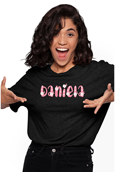 StoryGift Romania Tricou Femei Cu Numele Daniela, Flori, Colorat, Roz, Dragut...