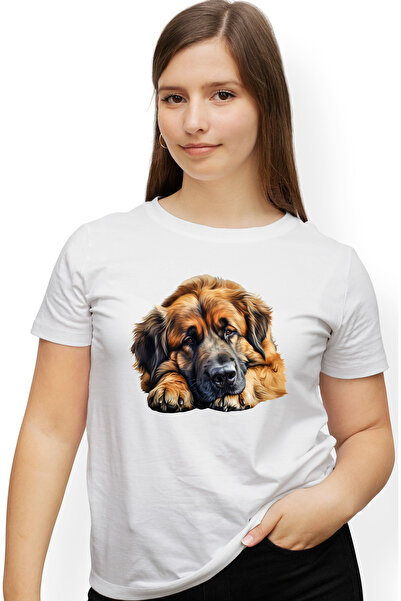 StoryGift Romania Tricou Femei cu un caine maro care pare obosit si trist, il...