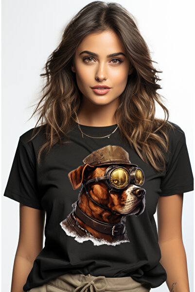 StoryGift Romania Tricou Femei cu un caine din armata, pilot, trupe speciale,...