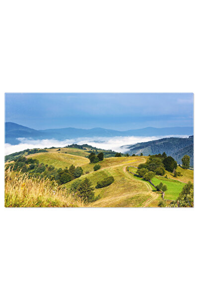 StoryGift Romania Tablou Canvas - Rasarit In Natura, Dimineata Cu Ceta, Peisa...