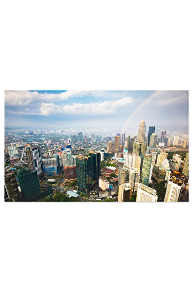 StoryGift Romania Tablou Canvas Silueta Orasului Kuala Lumpur In Malaysia Ii,...