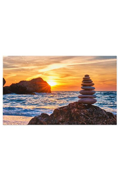 StoryGift Romania Tablou Canvas 120 X 80cm Vara Pe Plaja, Sunset, Balance, Na...