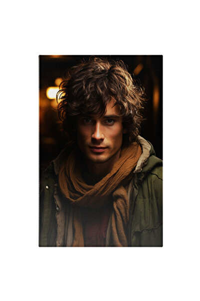 StoryGift Romania Tablou Canvas: Portretul Unui Barbat Cu Par Ciufulit - Imbr...