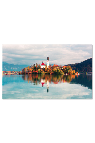 StoryGift Romania Tablou Canvas Peisaj Sloven Cu Castel Si Munte - Castel, Munte, Turism