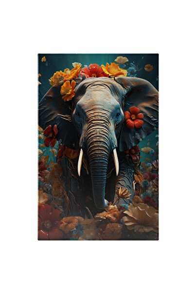 StoryGift Romania Tablou Canvas: Portret Acvatic Elefant În Apă Înconjurat Cu...