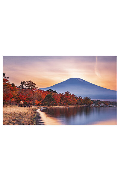 StoryGift Romania Tablou Canvas - Toamna Pe Muntele Fuji: Dawn, Landscape, Japanese, Morning