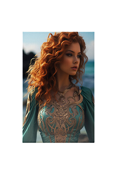 StoryGift Romania Tablou Canvas: Printesa Eleganta Barbie, Albastru Electric,...