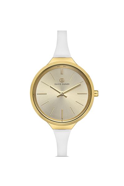DAVID GUNER Women's Wristwatch Dg-8605Ld-D4 with Yellow Coated Yellow Dial
