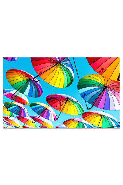 StoryGift Romania Tablou Canvas Umbrele Colorate Lgbtq, Curcubeu, Strada, Sim...