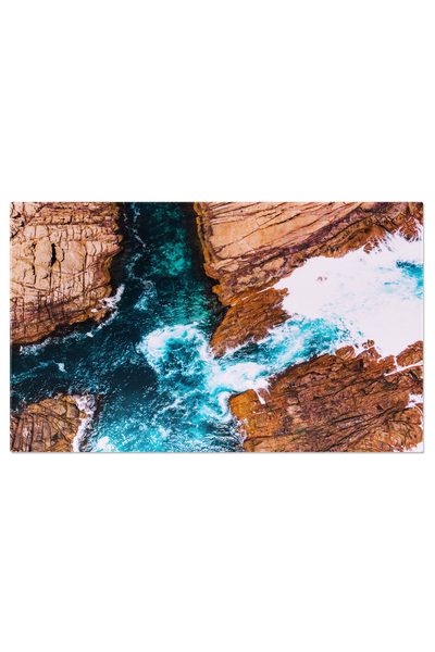 StoryGift Romania Tablou Canvas: Coasta Aeriana - Valuri, Stanci, Natura, Vizualizare De Sus