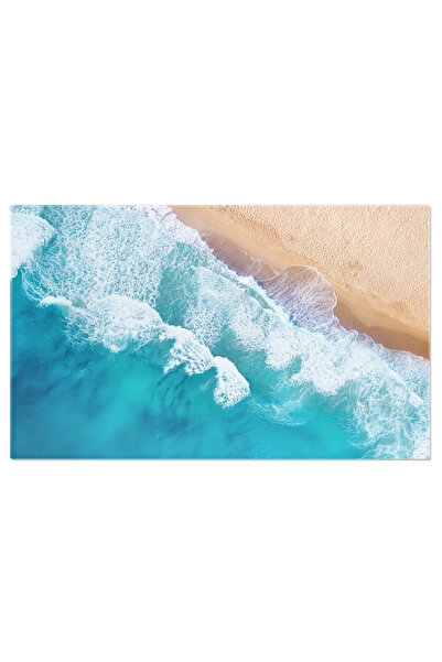 StoryGift Romania Tablou Canvas Plaja Din Vederea De Susaerian, Turquoise, Va...