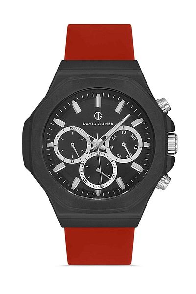 DAVID GUNER Gun Coated Black Dial Men's Wristwatch Dg-8494Gd-Zp2