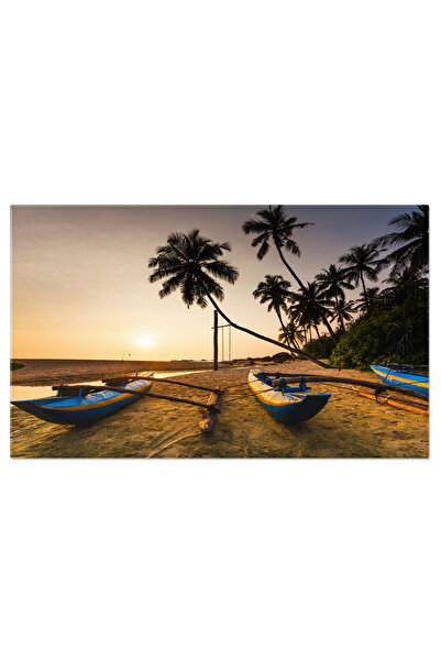 StoryGift Romania Tablou Canvas: Relaxare La Apus Pe Plaja Din Sri Lanka - Re...