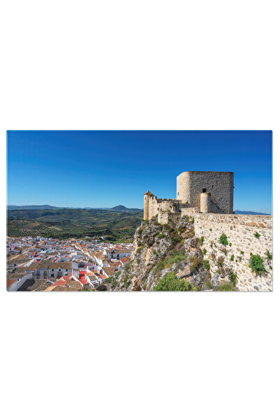 StoryGift Romania Tablou Canvas Castelul Olvera Si Vedere Aeriana A Orasului ...