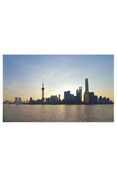 StoryGift Romania Canvas Painting 40 x 25CM Sunrise Over Shanghai - Urban Reflections in Pudong 40x25CM STG