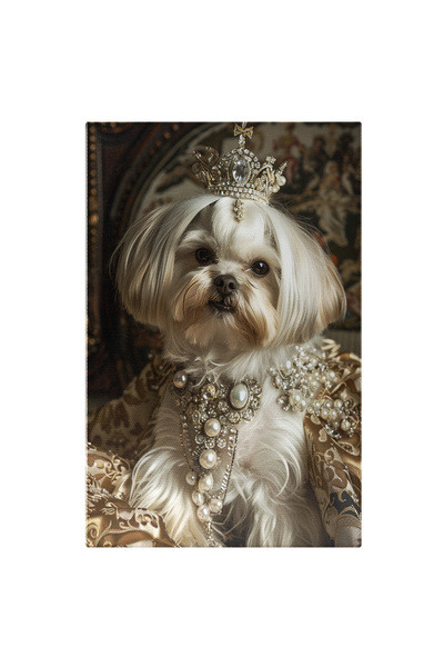 StoryGift Romania Tablou Canvas Regina Catelus Cu Ochii Negri Si Coroana Din ...