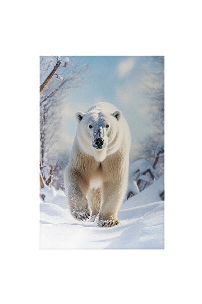 StoryGift Romania Tablou Canvas: Urs Polar Mergand Linistit - Polul Nord Frig...