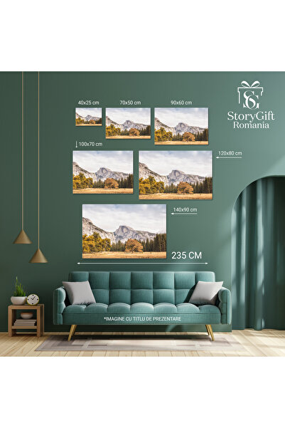 StoryGift Romania Tablou Canvas Peisaj De Toamna Cu Frunze Cazatoare Aventura, Toamna, Peisaj, Frunze Cazatoare,