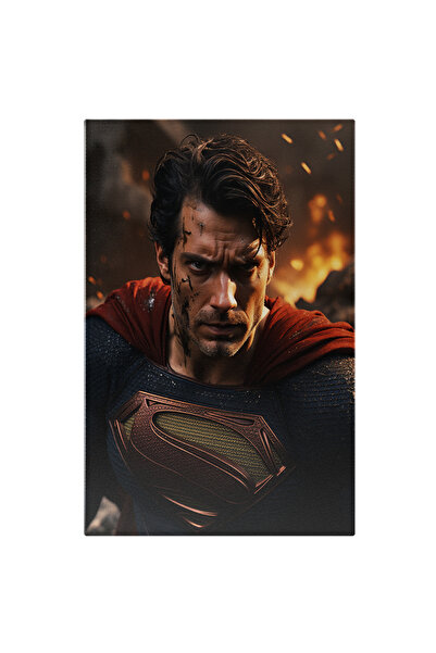 StoryGift Romania Tablou Canvas: Portret Barbat Superman In Lupta Lovituri Pe...