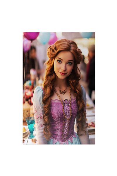 StoryGift Romania Tablou Canvas: Lovely Girl Fata Cu Chipul Bland Costumata In Printesa La O Petrecere De Aniver