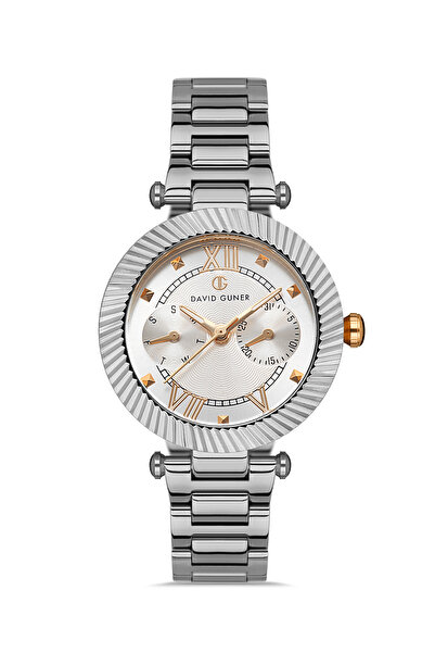 DAVID GUNER Women's / Girls' Wristwatch White Dg-8415La-A1 Steel Strap Quartz...