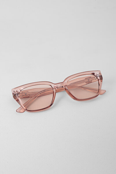 Kapin Sera Cateye Retro Kadın Güneş Gözlüğü Asetat Premium Çerçeve - Bej