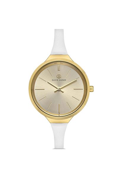 DAVID GUNER Women's Wristwatch Dg-8605Ld-D4 with Yellow Coated Yellow Dial