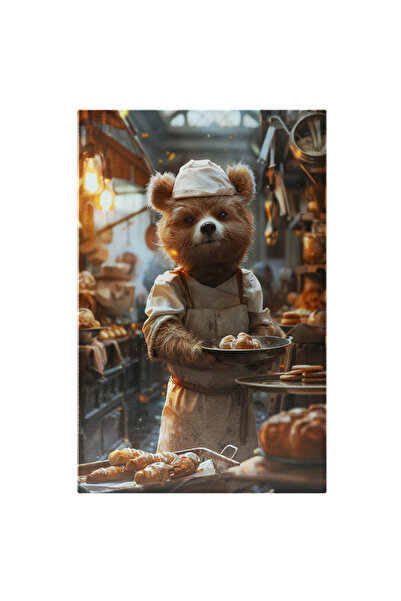 StoryGift Romania Tablou Canvas: Un Urs Patiser Asiatic Si Gogosile Gatite - Truda , Alimentatie Pictura Dig