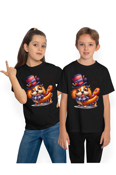StoryGift Romania Tricou Copii Cu Un Catel Nebunatic, Ilustratie, Privire Ciu...