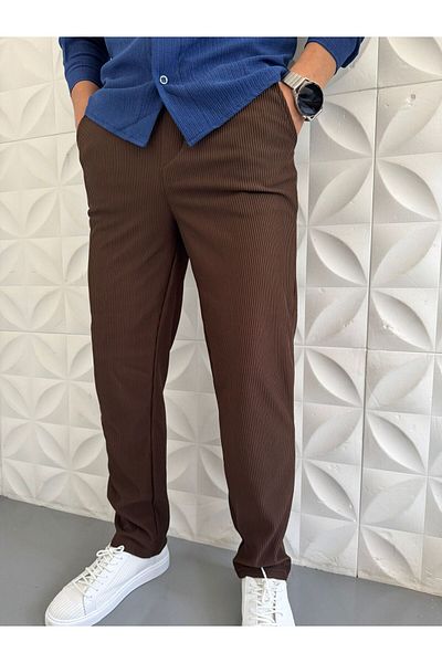 WENMİNG Men's Lycra Twill Ottoman Fabric Trousers