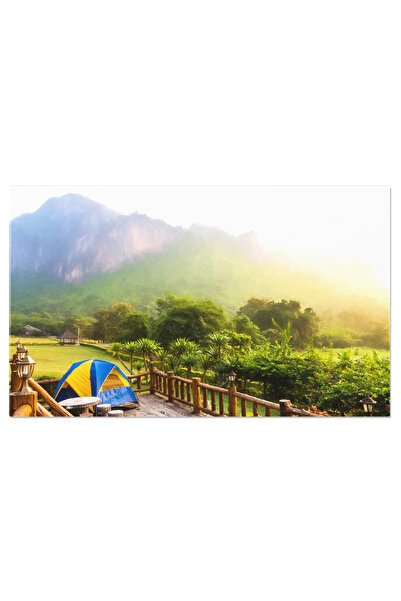 StoryGift Romania Tablou Canvas: Intoarcere La Natura - Cort Si Drumetie