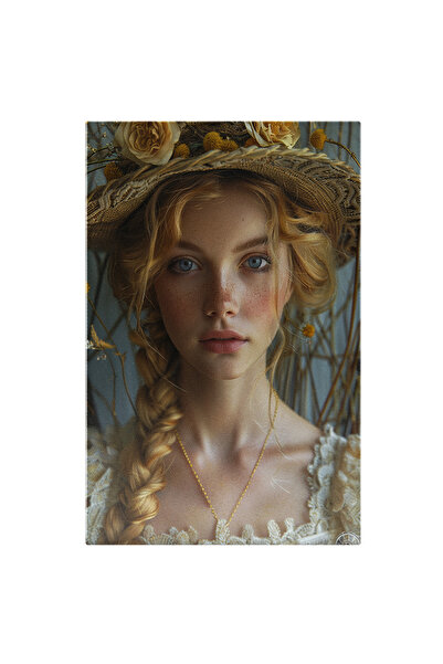 StoryGift Romania Tablou Canvas: Chip Senin, Fumos, Delicat De Femeie Cu Pălă...